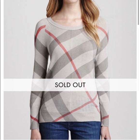 Burberry London classic check wool cashmere sweater Sz S - Picture 3 of 16